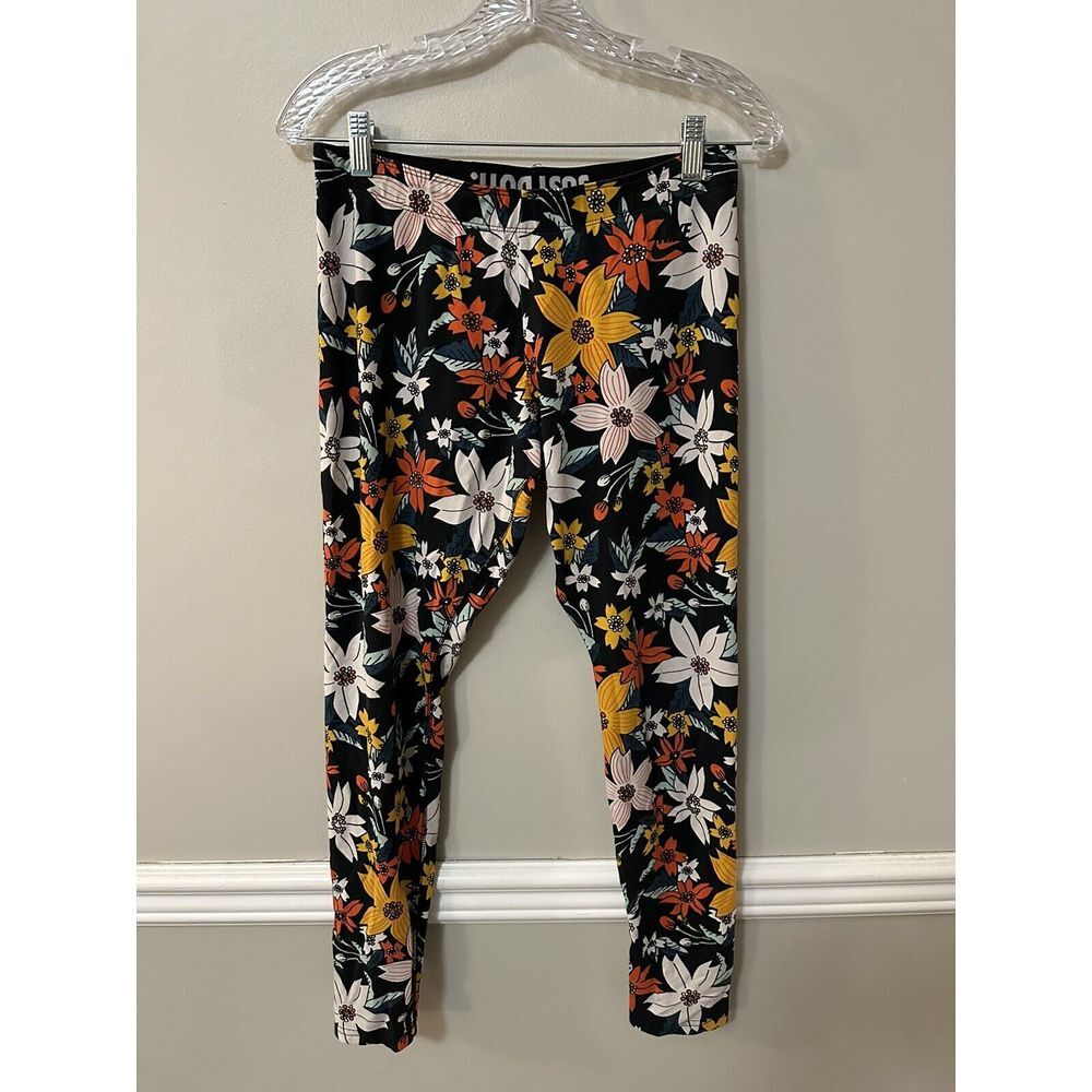Nike Womens Floral Activewear Spandex Pants Large Multicolor 811852-010